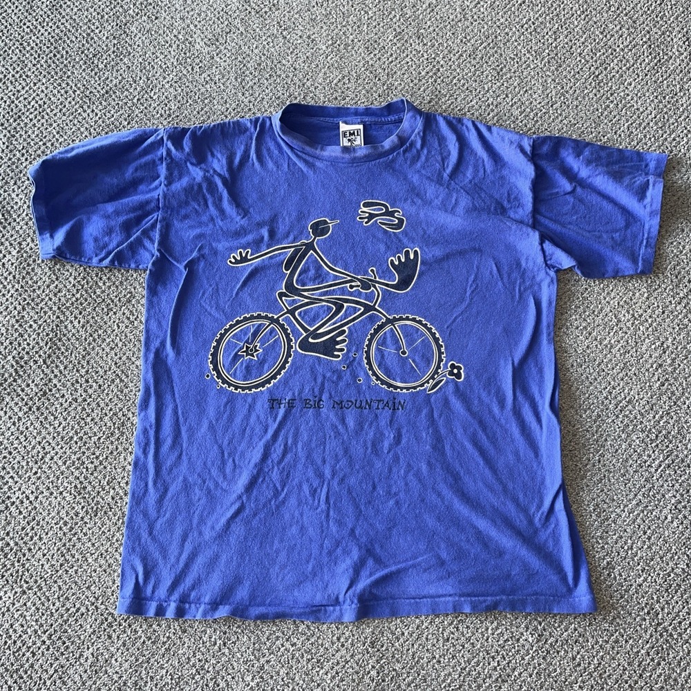 Vintage EMI Boulder Colorado The Big Foot Bike T Shirt. Cycling. Big Mountain. L